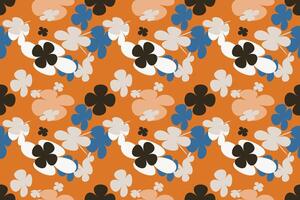 Floral Seamless Pattern With Simple Pretty, Little Floral Liberty Seamless Texture Background. Spring, Summer Romantic Blossom Flower Garden Seamless Pattern for Your Designs vector