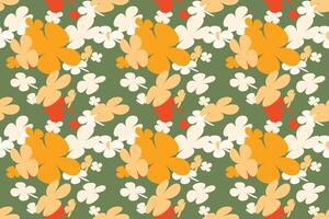Sweet Flower Seamless Pattern. With Simple Pretty, Little Floral Liberty Seamless Texture Background. Spring, Summer Romantic Blossom Flower Garden Seamless Pattern for Your Designs vector