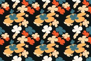 Floral Seamless Pattern With Simple Pretty, Little Floral Liberty Seamless Texture Background. Spring, Summer Romantic Blossom Flower Garden Seamless Pattern for Your Designs vector