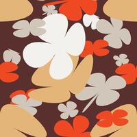 Seamless Flower Pattern With Simple Pretty, Little Floral Liberty Seamless Texture Background. Spring, Summer Romantic Blossom Flower Garden Seamless Pattern for Your Designs vector