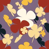 Floral Seamless Pattern With Small Flower With Simple Pretty, Little Floral Liberty Seamless Texture Background. Spring, Summer Romantic Blossom Flower Garden Seamless Pattern for Your Designs vector