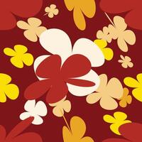 Bouquet Spring Flowers Pattern With Simple Pretty, Little Floral Liberty Seamless Texture Background. Spring, Summer Romantic Blossom Flower Garden Seamless Pattern for Your Designs vector