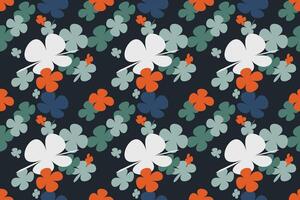 Abstract Flower Pattern Vintage 70s Style Flower Background Illustration. Colorful Pastel Color Groovy Artwork Bundle, Y2k Nature Backgrounds With Spring Plants. vector