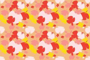 Flower Pattern Texture Vintage 70s Style Flower Background Illustration. Colorful Pastel Color Groovy Artwork Bundle, Y2k Nature Backgrounds With Spring Plants. vector