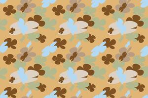 Hand Painted Flower Pattern Little Floral Liberty Seamless Texture Background. Spring, Summer Romantic Blossom Flower Garden Seamless Pattern for Your Designs vector