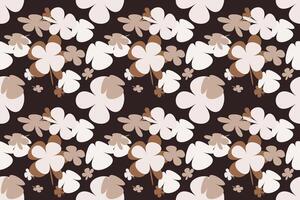 Abstract Flower Pattern Vintage 70s Style Flower Background Illustration. Colorful Pastel Color Groovy Artwork Bundle, Y2k Nature Backgrounds With Spring Plants. vector