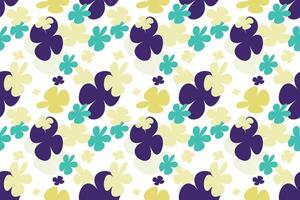 Pattern With Simple Pretty Small Flowers, Vintage 70s Style Flower Background Illustration. Colorful Pastel Color Groovy Artwork Bundle, Y2k Nature Backgrounds With Spring Plants. vector