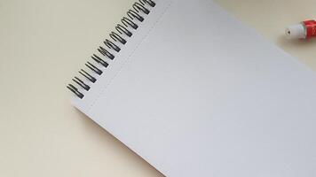 Notebook with spiral Notebook template mock up for artwork. photo