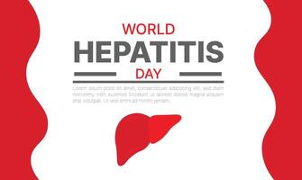 happy world hepatitis day background template use for card design, with minimalist and modern concept, cover, backdrop, heart, lung, international vector