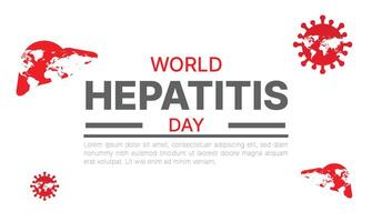 happy world hepatitis day background template use for card design, with minimalist and modern concept, cover, backdrop, heart, lung, international vector