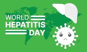 happy world hepatitis day background template use for card design, with minimalist and modern concept, cover, backdrop, heart, lung, international vector