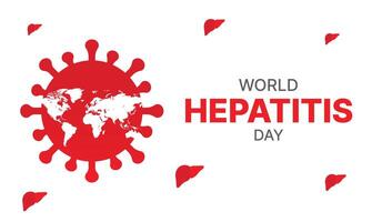 happy world hepatitis day background template use for card design, with minimalist and modern concept, cover, backdrop, heart, lung, international vector