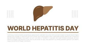 happy world hepatitis day background template use for card design, with minimalist and modern concept, cover, backdrop, heart, lung, international vector