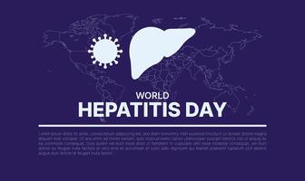 happy world hepatitis day background template use for card design, with minimalist and modern concept, cover, backdrop, heart, lung, international vector