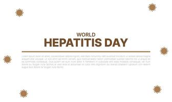 happy world hepatitis day background template use for card design, with minimalist and modern concept, cover, backdrop, heart, lung, international vector