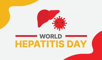 happy world hepatitis day background template use for card design, with minimalist and modern concept, cover, backdrop, heart, lung, international vector