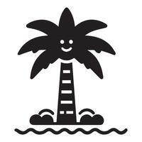 palm icon, palm icon on white background, Palm tree silhouette icon. simple flat illustration, Palm tree summer logo, coconut tree icon. vector