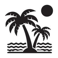 palm icon, palm icon on white background, Palm tree silhouette icon. simple flat illustration, Palm tree summer logo, coconut tree icon. vector