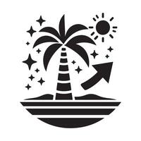 palm icon, palm icon on white background, Palm tree silhouette icon. simple flat illustration, Palm tree summer logo, coconut tree icon. vector