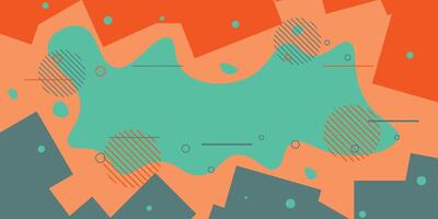 Geometric and memphis elements background. vector