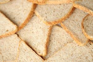 Fresh sliced bread in full frame macro photo
