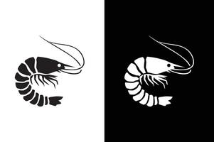 Shrimp, Prawn icon , filled flat sign, solid pictogram isolated on white black background. vector