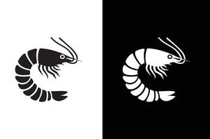 Shrimp, Prawn icon , filled flat sign, solid pictogram isolated on white black background. vector