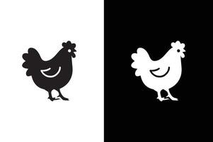 chicken icon illustration. simple chicken icon illustration design, cute hen symbol. vector