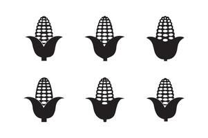 set of corn Icon sign isolated for graphic and web design. wheat oats, Vegetarian, vegan, harvest. Vegetables symbol template vector