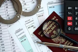 Concept of problems and troubles during tax reporting and taxpaying in poland photo