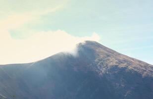 Mount Hoverla hanging peak of the Ukrainian Carpathians against the background of the sky photo