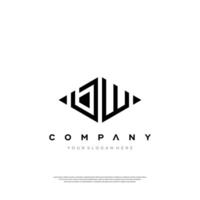 Echoes of BW Letter Logo vector