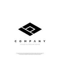 Initial Letter P Property Apartment Office Building with simple layer stripes logo design vector