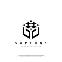 Initials letter BD logo design illustration. Initials letter BD suitable for management consulting company logos. vector