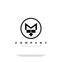Embracing simplicity and sophistication with our iconic MT logo design. vector
