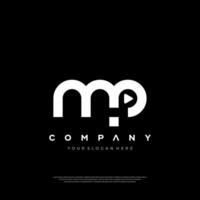 MP letter logo design on luxury background. PM monogram initials letter logo concept. MP icon design. PM elegant and Professional letter icon design on black background. M P PM MP vector