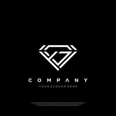 Minimalist line art letter FG logo. This logo icon incorporate with letter F and G