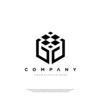 DB BD logo design template vector