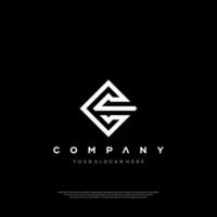 CS Letter Design with Brush Stroke and Modern vector