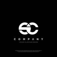 Professional and Minimalist Letter CS SC Logo Design, Editable in Format vector
