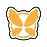 butterfly hand drawn logo, spa beauty logo design concept template vector