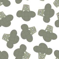 Seamless pattern with cartoon broccoli. colorful . hand drawing, flat style. design for fabric, print, textile, wrapper vector