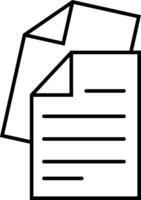 Document file icon Outline flat sign Sketch paper clipart vector