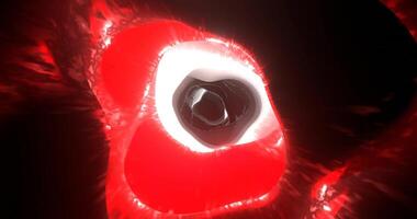 Neon abstract tunnel with a glowing depth effect video