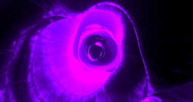Neon abstract tunnel with a glowing depth effect video