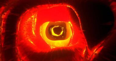Neon abstract tunnel with a glowing depth effect video