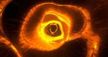 Neon abstract tunnel with a glowing depth effect video