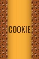 Frame of cookie banner. Gingerbread cookies with chocolate drops vector