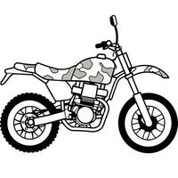 Realistic Motorcycle Outline Illustration vector