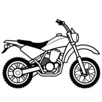 Motorcycle Outline Illustration Concept vector